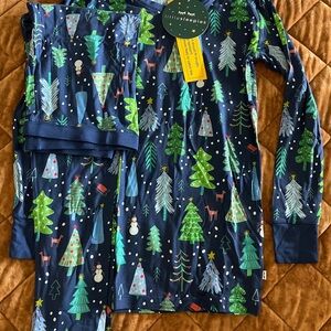 Little Sleepies Blue Winter Forest Pajama Set